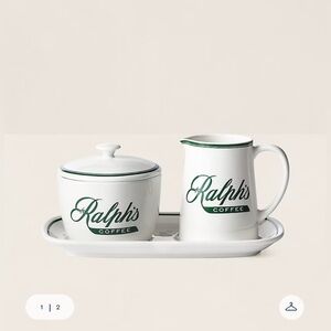 Ralph Lauren Ralph’s Coffee Tray Set (creamer, a sugar bowl, porcelain tray)
